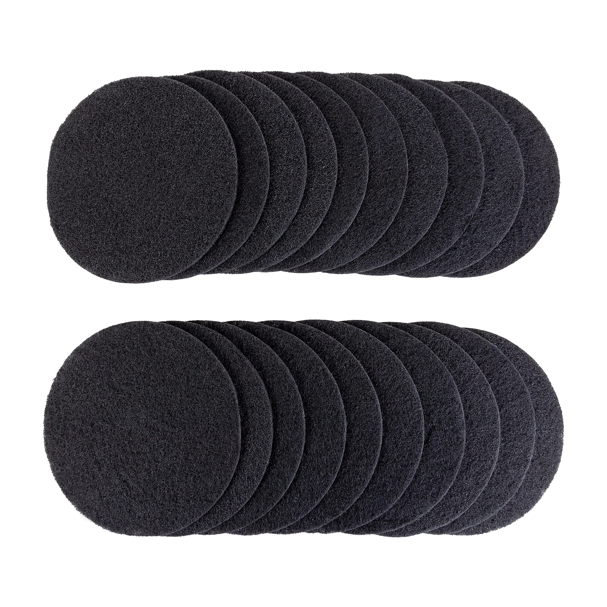20 Pack Compost Bin Filter Replacement - Filter for Kitchen Countertop Bucket Ceramic Pail with Activated Carbon 6.7 Inch Round Lid Odor Charcoal Food Indoor Composter Black Can Fits Gallon