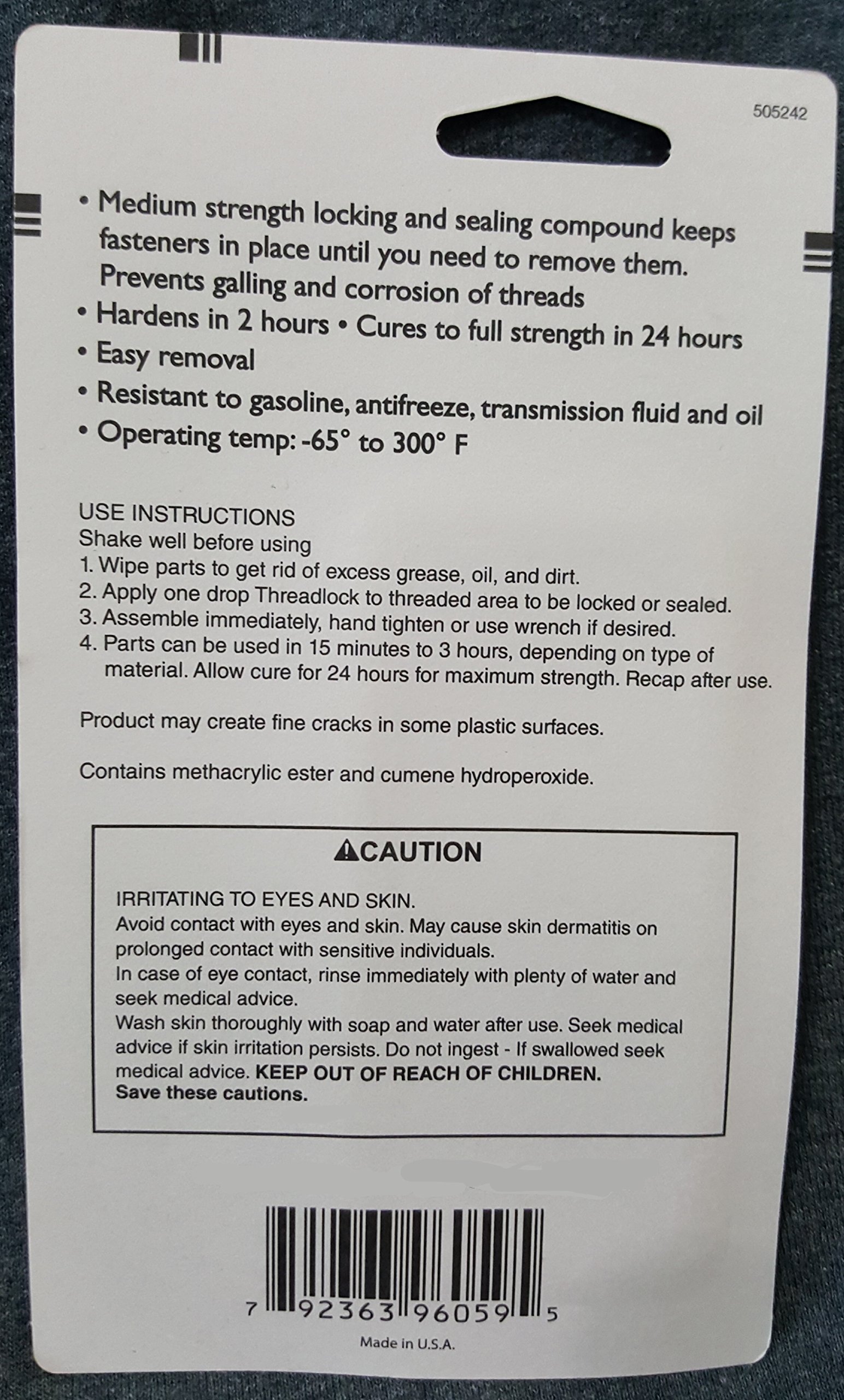 0.2 oz. Semi-Permanent Threadlock