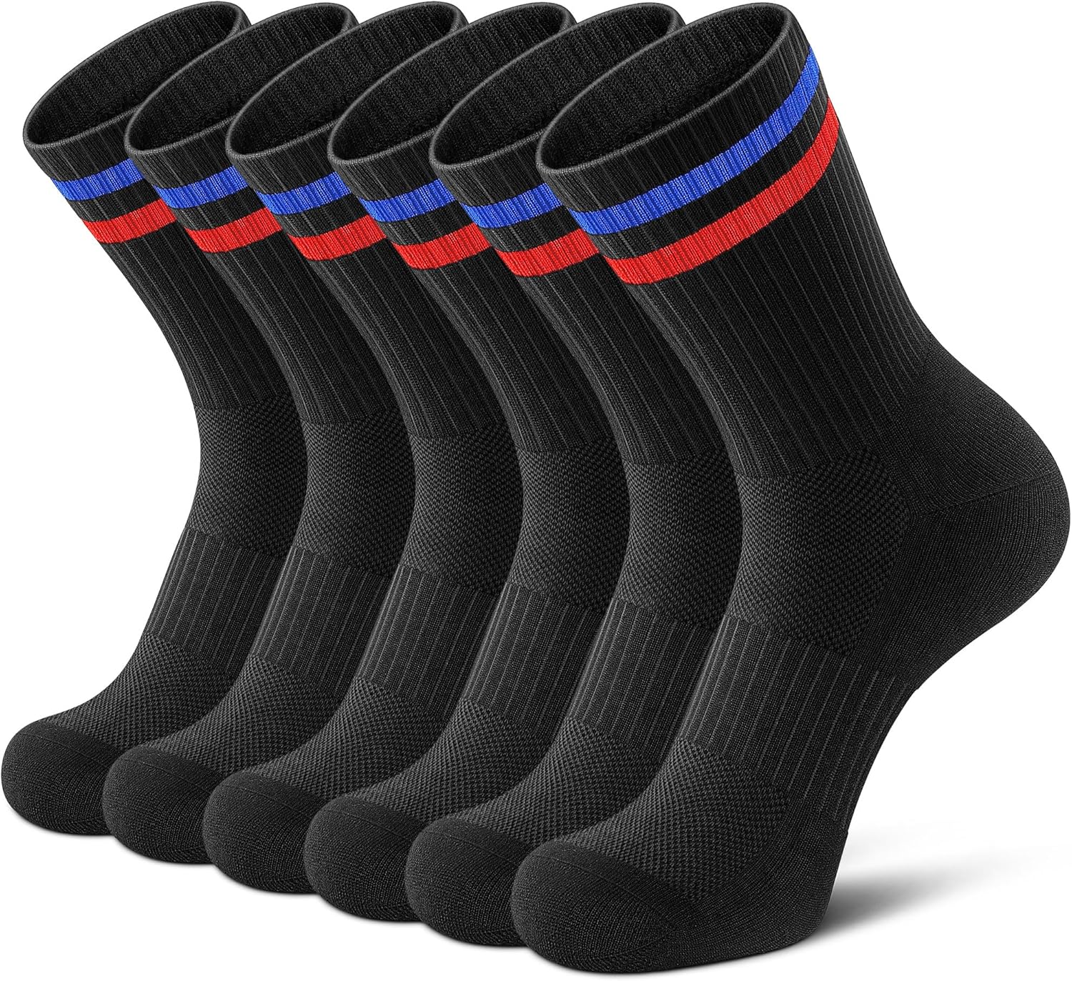 Black With Blue Red Striped