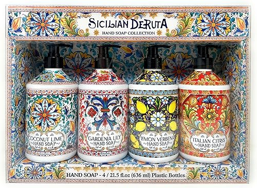 Miniatura 8 de Home and Body Company - Jabón de manos Villa Flora Collection 16 FL16.0 fl oz botellas infundidas con aceites esenciales, sal marina, verbena,