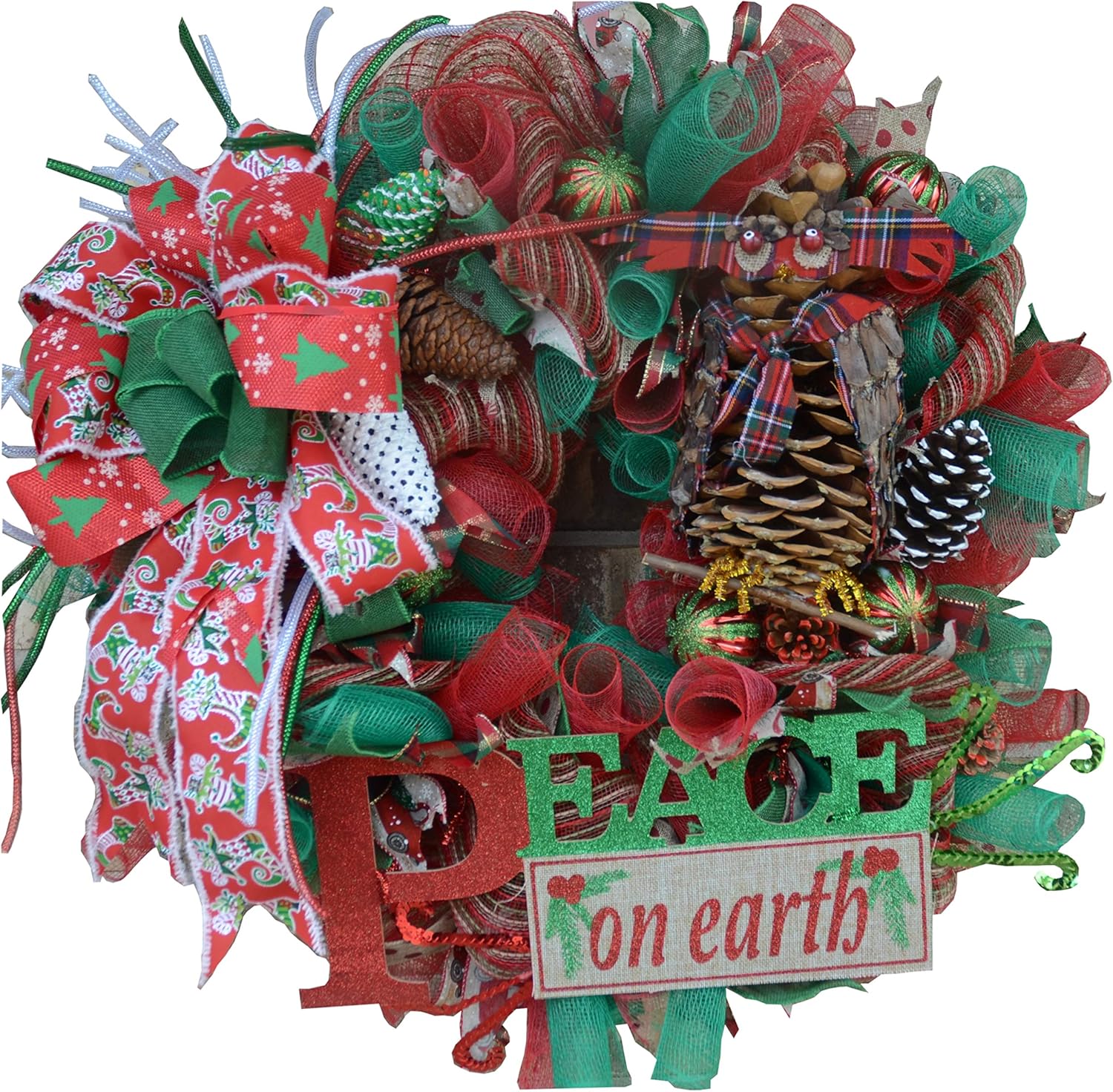 PEACE ON EARTH - 2019 LIMITED EDITION Grand XL Wreath 29.5" TALL x 28.5" WIDE