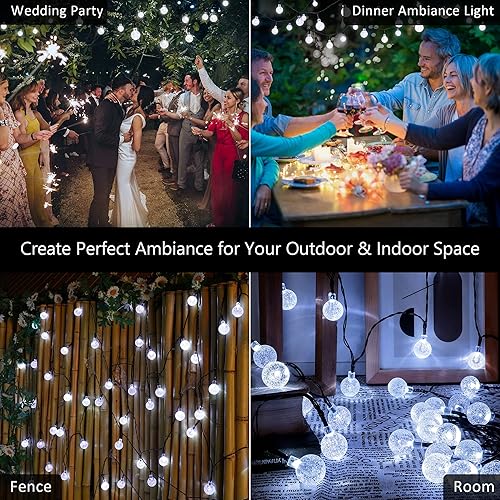 Miniatura 9 de Mushroom Solar Garden Lights(Warm White)+Solar String Lights Outdoor(White)