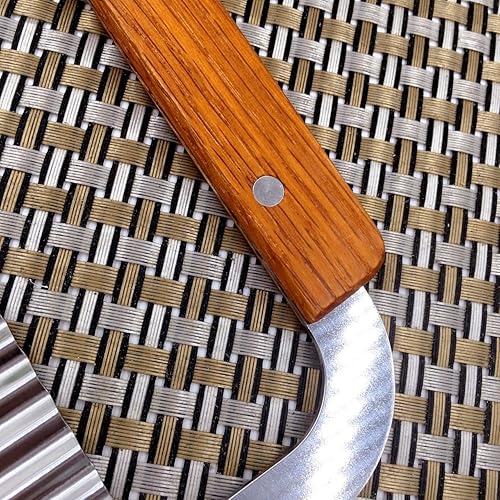 Miniatura 4 de Guardians Picador de arrugas, herramienta de corte de jabón de patatas onduladas, cortador de papas fritas, hoja de acero inoxidable, mango de