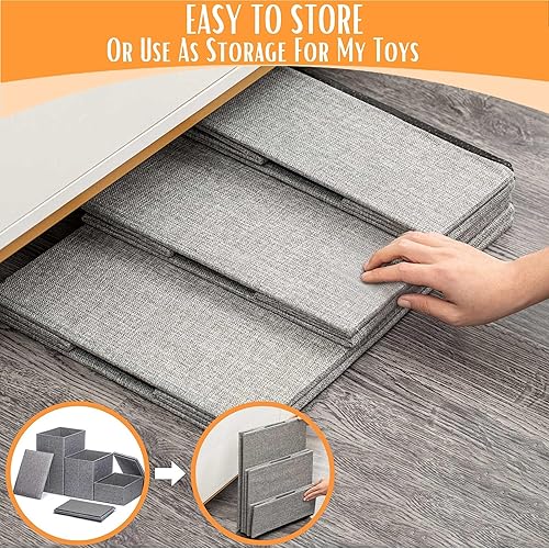 Miniatura 4 de Escaleras para perros de 24 pulgadas para camas altas de hasta 32 pulgadas, escalones plegables para mascotas para perros grandes con