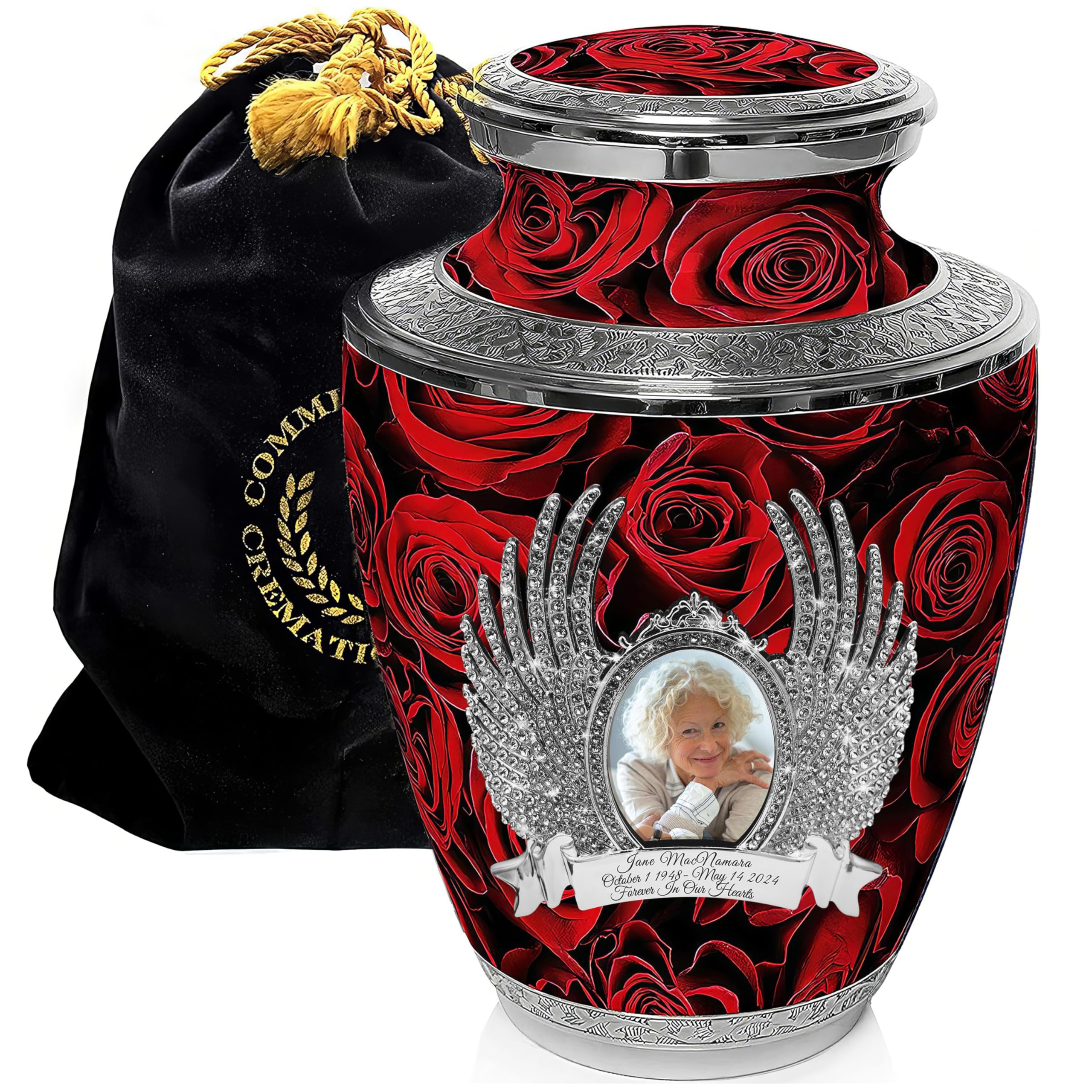 Rose Cremation Urns for Human Ashes Adult Female Decorative Urns for Ashes