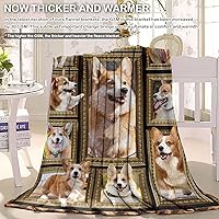 Vista 4 de Corgi Kids - Manta suave y mullida de 40 x 50 pulgadas, multicolor, microfibra, patrón de animales, moderna, ligera, lavable a máquina