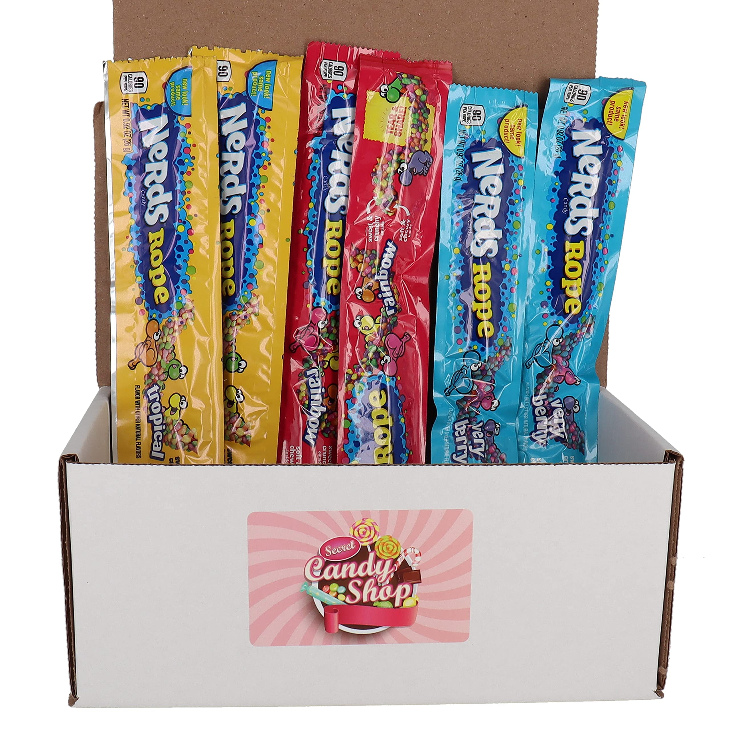 Nerds Rope, Variety Pack of 3 Flavors (Very Berry, Rainbow, Tropical