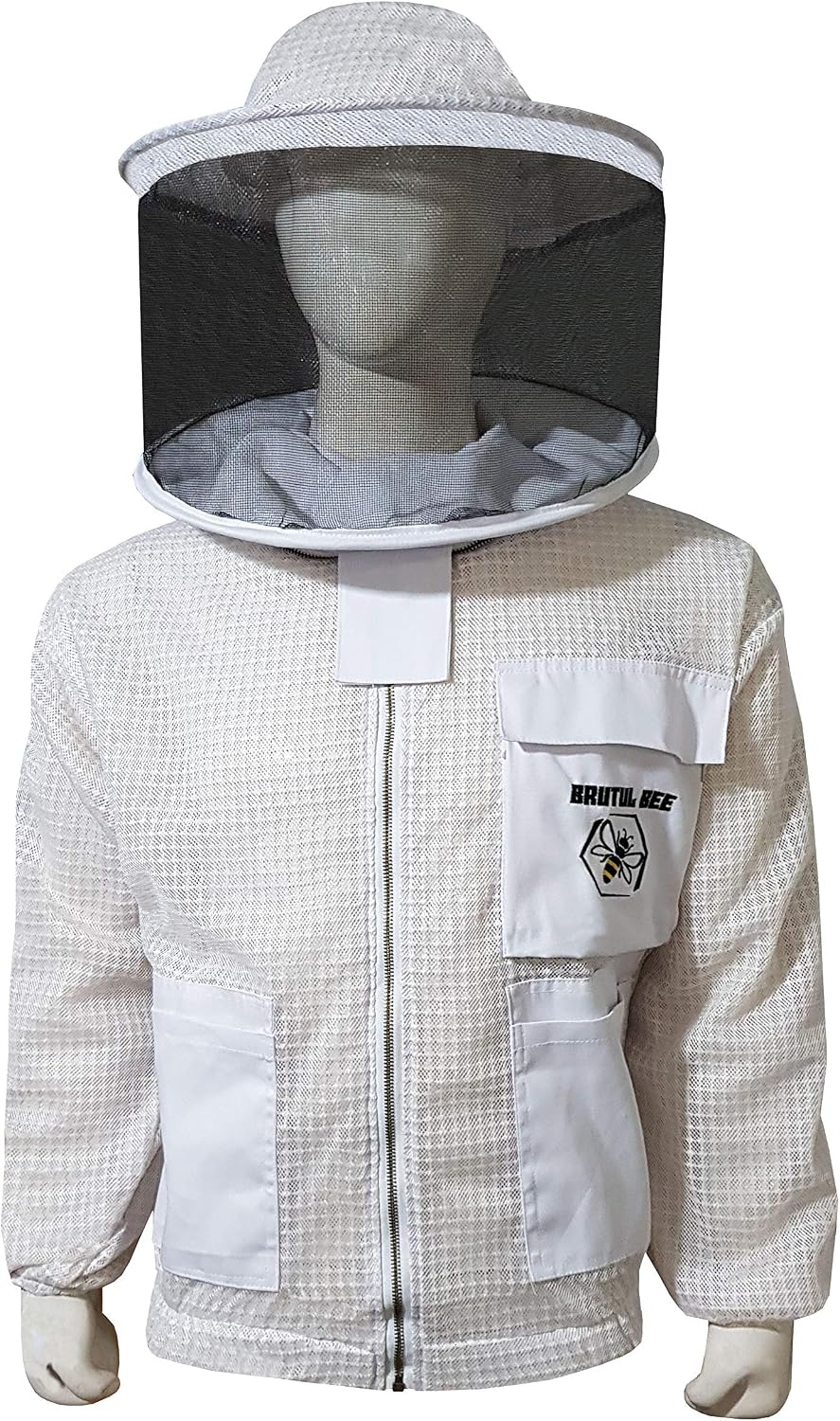 Brutul Bee 3 Layer Beekeeping Ultralight Ventilated Jacket with Round Veil
