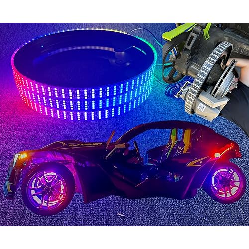 3PCS 4-Row RGB Dream Color Chasing Polaris Slingshot Wheel Lights, Bluetooth + Remote | for Polaris Slingshot S/R/SL/SLR/GT (2015-2025)
