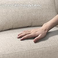 Vista 4 de Sofá modular seccional, sofá modular convertible de 130 pulgadas con 4 almohadas, sofá modular de gran tamaño de 4 asientos con otomanas