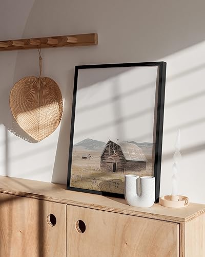 Miniatura 5 de HAUS AND HUES Arte enmarcado para pared de granero, decoración de pared enmarcada de granja, imágenes modernas de granero, obra de arte de paisaje