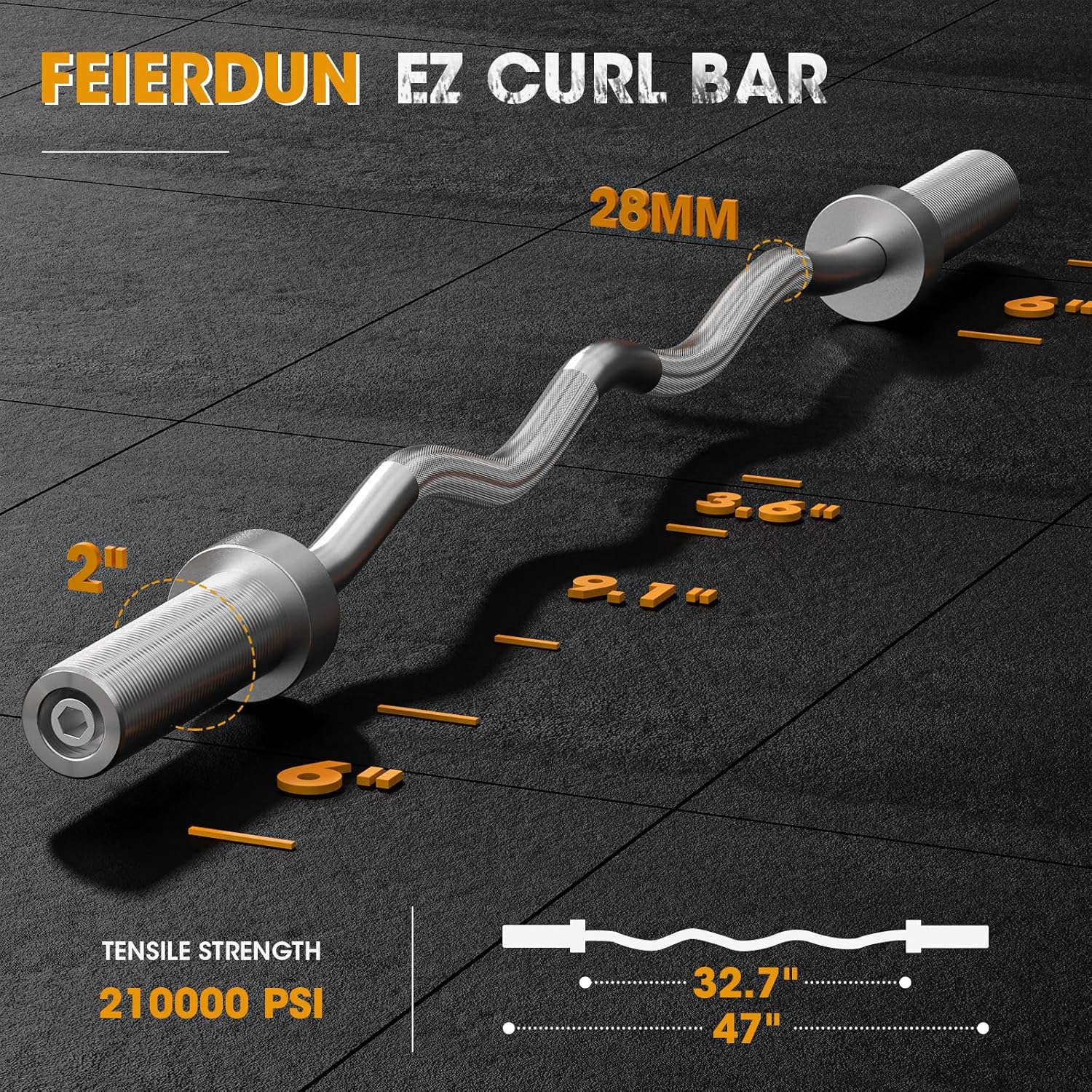 FEIERDUN Olympic Barbell for Weightlifting, 47-84 Kenya Ubuy