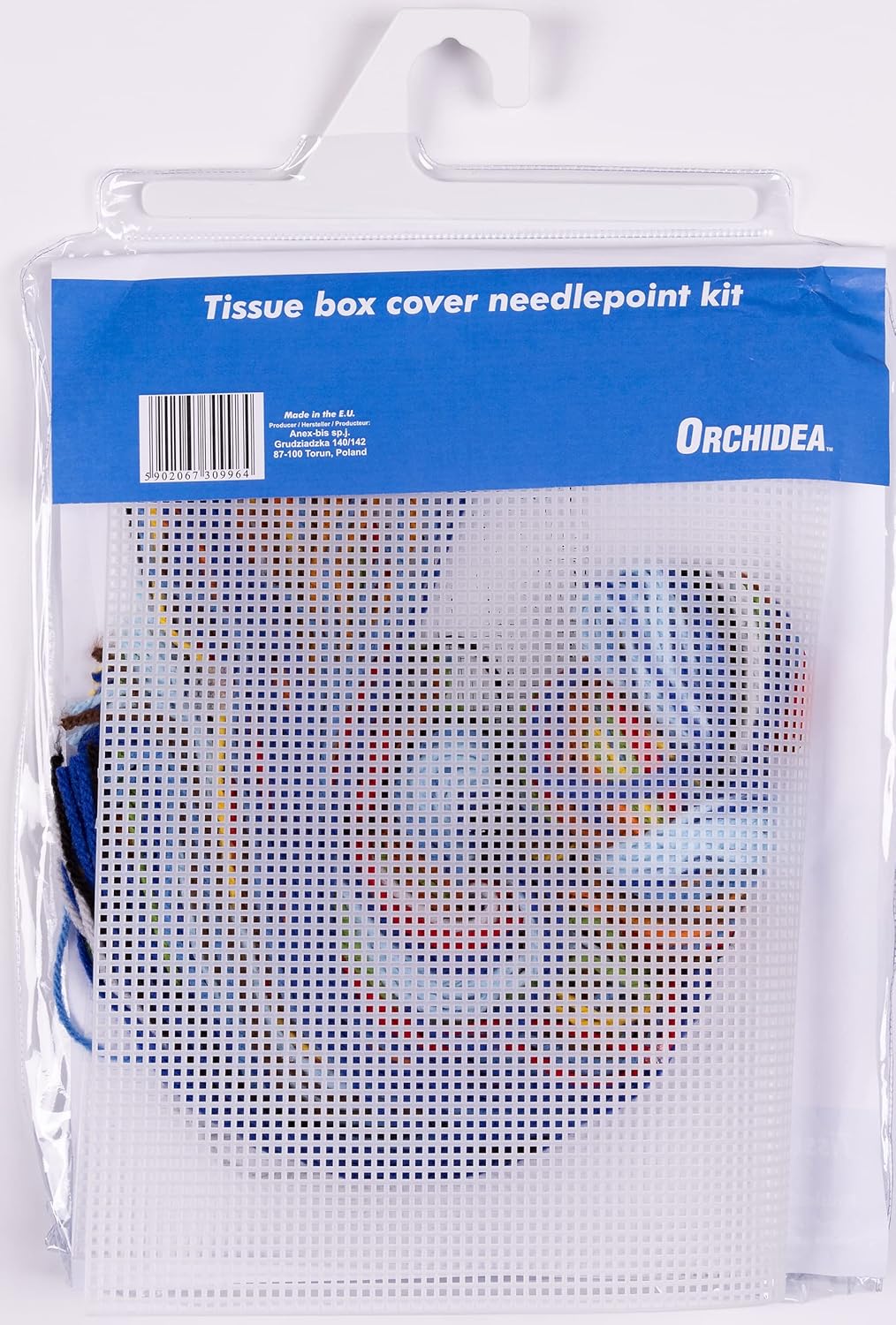 Orchidea - Tissue Box Cover - Needlepoint Kit - City at Night - Plastic Canvas - 7 Count - for Adults - 5103