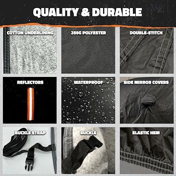 Mockins 200x75x57 SUV Car Cover Waterproof All Weather Heavy Duty Tarp