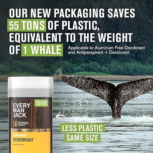 Miniatura 8 de Every Man Jack Juego de desodorante de la colección, incluye tres barras desodorantes de tamaño completo con ingredientes limpios y aromas