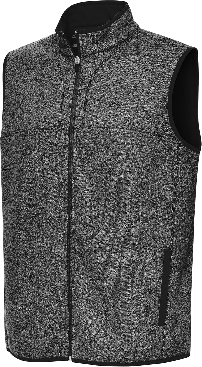 Antigua Fortune Vest, Black Heather, X-Large