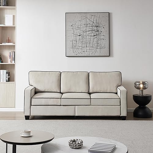 Sofá biplaza de 3 plazas de gran tamaño, cómodo sofá de pana sobrerelleno, sofá modular minimalista y sofás para espacios pequeños, sala de estar,