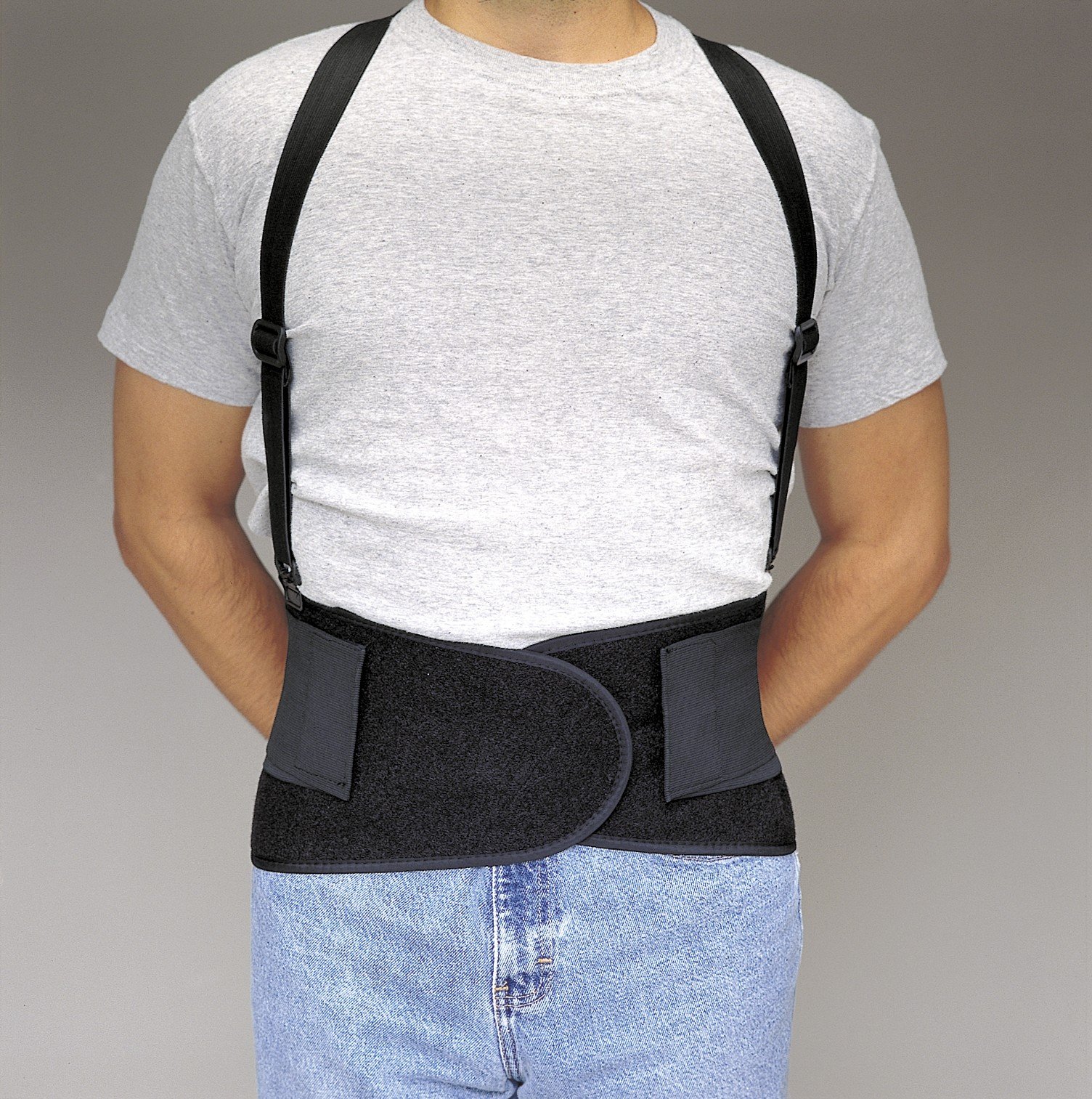 Back Support, L, 38in to 47in, Black