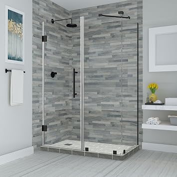 Aston SEN967EZ-MB-402632-10 Bromley Shower Enclosure, Overall 40 in. W x 32 in. D, Matte Black