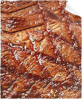 Lynnezilla Beef Steak Throw Blanket Ultra Soft Plush Fluffy Flannel Blanket,Warm Cozy Bed Quilt Home Decor for Couch Sofa Bed All Season,60