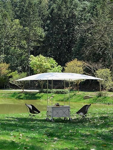 Miniatura 7 de ONEFOREST Silla de camping, silla portátil plegable para mochilero para campamento de playa, senderismo, deportes al aire libre, color negro