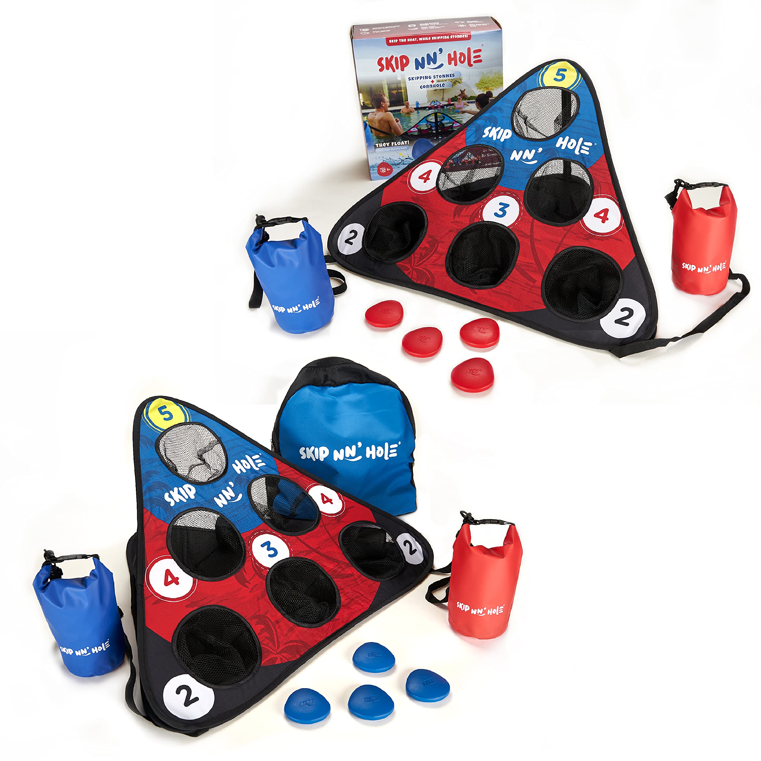 Buy Skip NN’ Hole Pool Games Set Stonne Skipping Cornhole Game with
