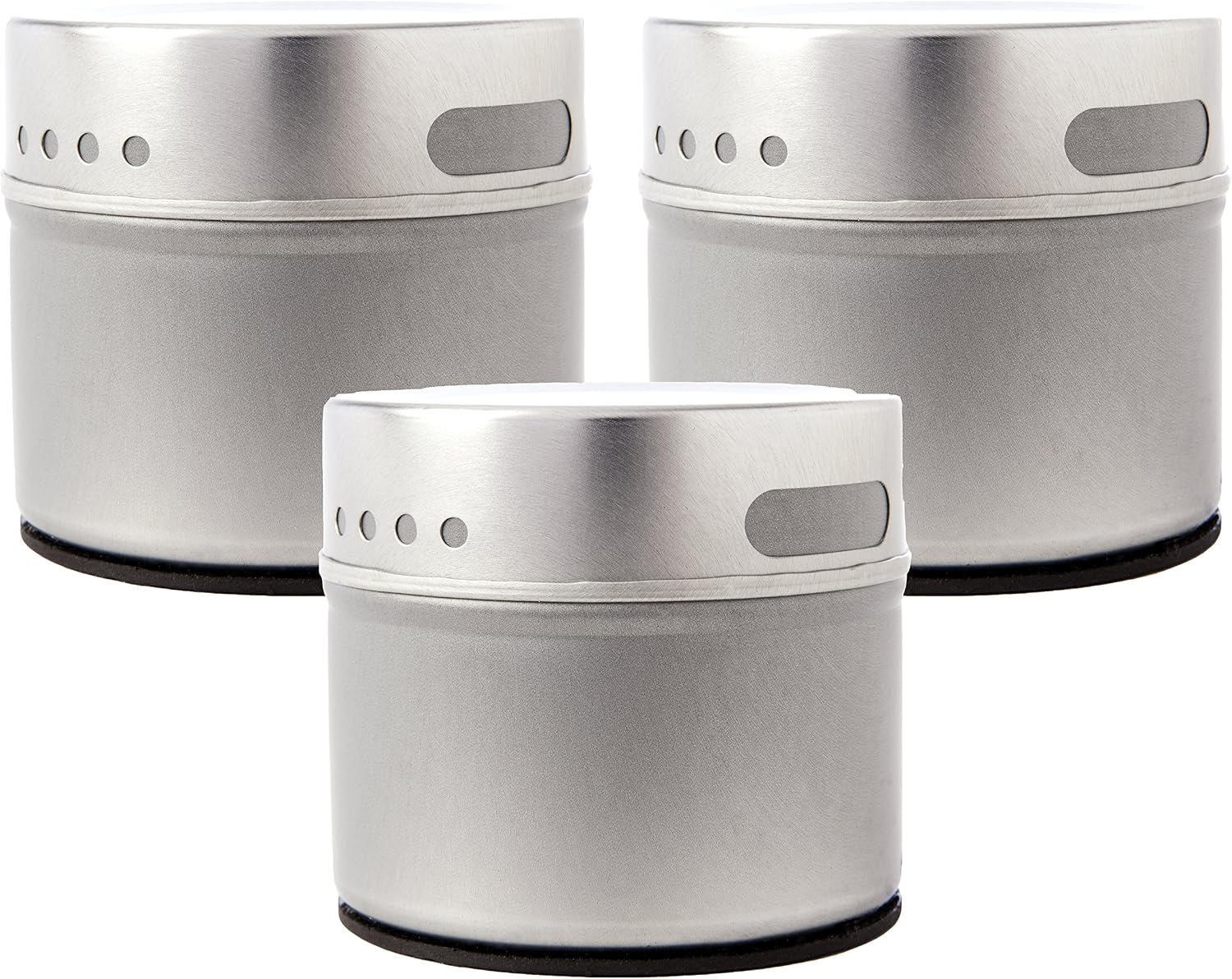 Set of 3 Magnetic Tins | Sift and Pour Lid | Spice Tins or Small Object Storage | 4oz. Volume | #P2