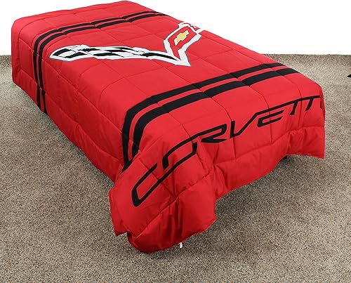 College Covers C7 Corvette - Edredón matrimonial, color del equipo