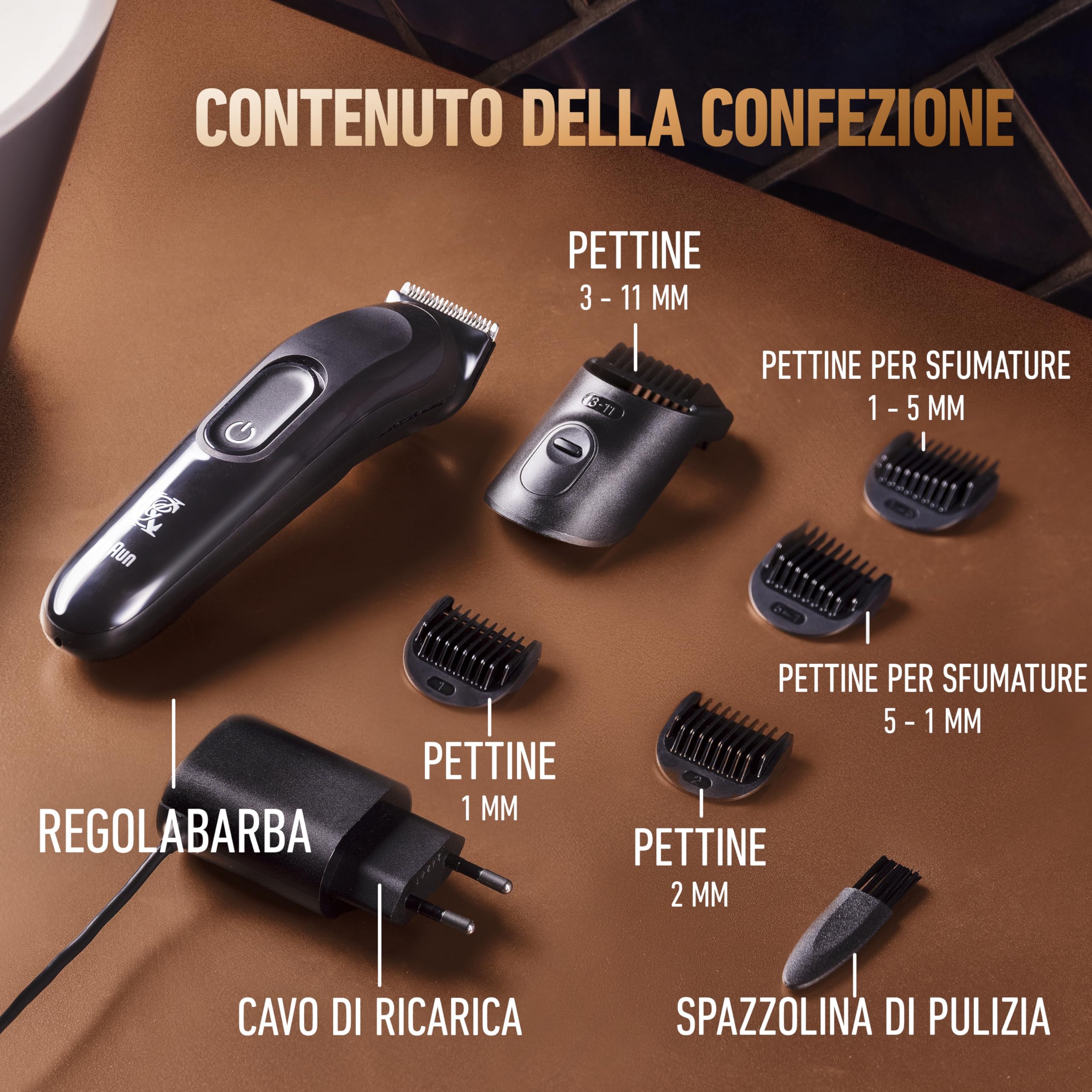 King C. Gillette Rasoio Elettrico Barba, Regolabarba Uomo Senza Fili con 5 Pettini Intercambiabili, 1 Spazzolina di Pulizia, 1 Caricatore e 1 Custodia con Zip | Ricaricabile, Regolabarba Uomo, con 5 Pettini Intercambiabili, 1 Spazzolina di Pulizia, 1 Cari