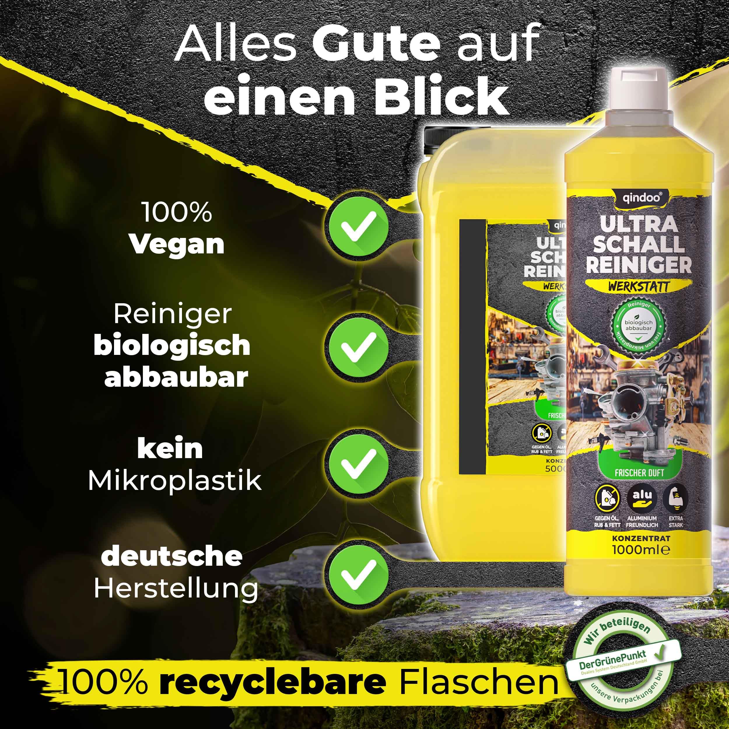 Ultraschall Reiniger Werkstatt, Konzentrat, Vergaser, Reinigung von Autoteile, Werkstatt im Ultraschallgerät (1 Liter)
