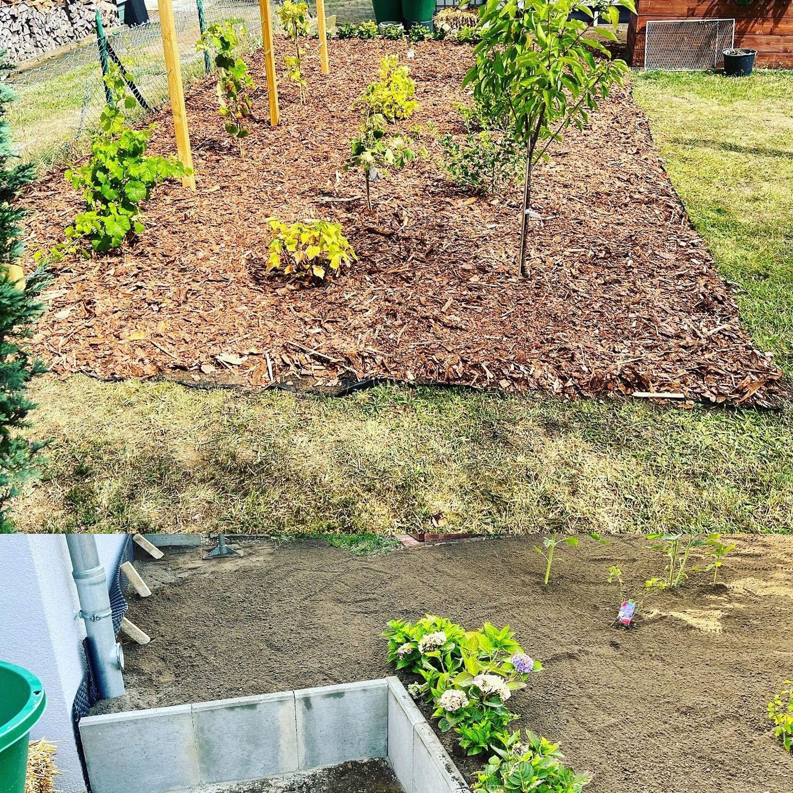 Odporna na promieniowanie UV tkanina ogrodowa 90 g/m², wytrzymała mata do zwalczania chwastów, 55 m x 0,7 m, trwała, przepuszczająca wodę tkanina krajobrazowa dla skutecznego zapobiegania chwastom