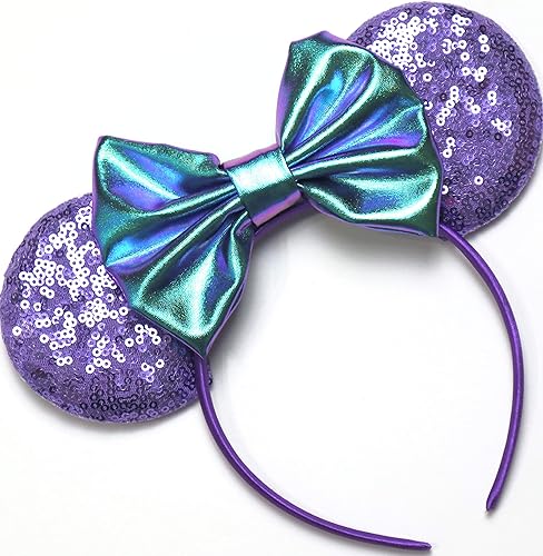 Miniatura 40 de CLGIFT Colección Minnie Ears - Ariel, arcoíris brillante, lentejuelas rojas clásicas y más colores disponibles