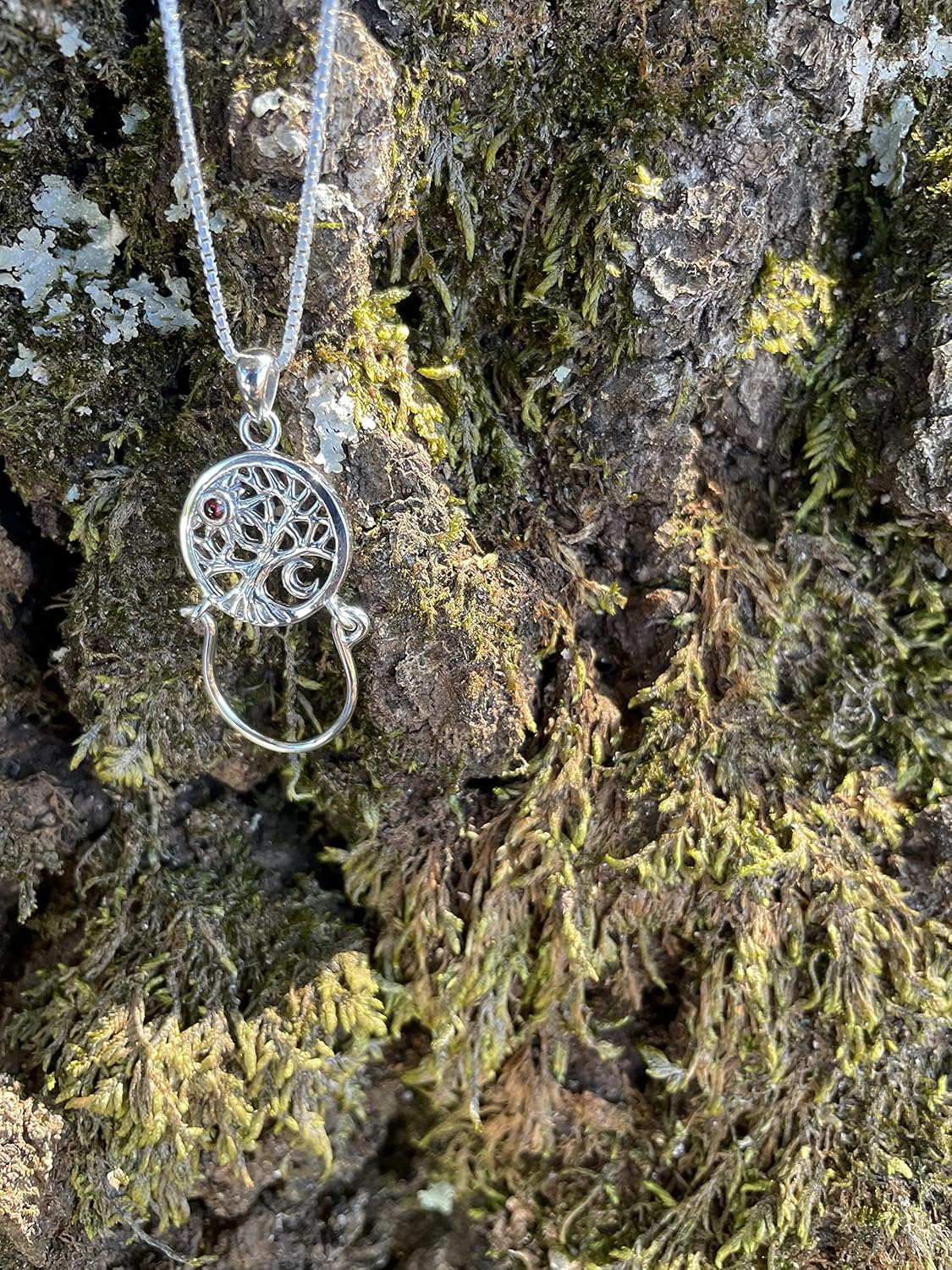 Jewelry Trends Sterling Silver Tree of Life Charm Holder Keepsake Pendant Necklace 18"