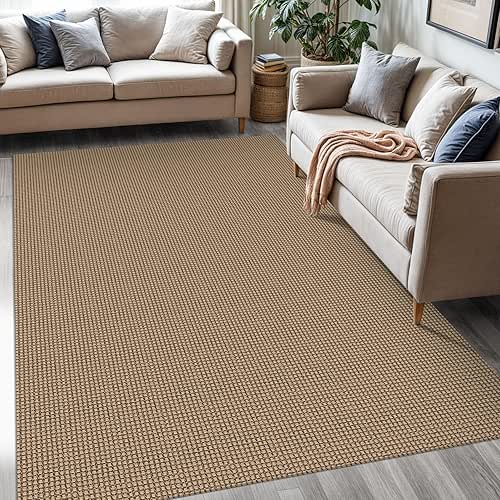 KOZYFLY Washable Area Rug 5x7 ft Rubber Backed Non Slip