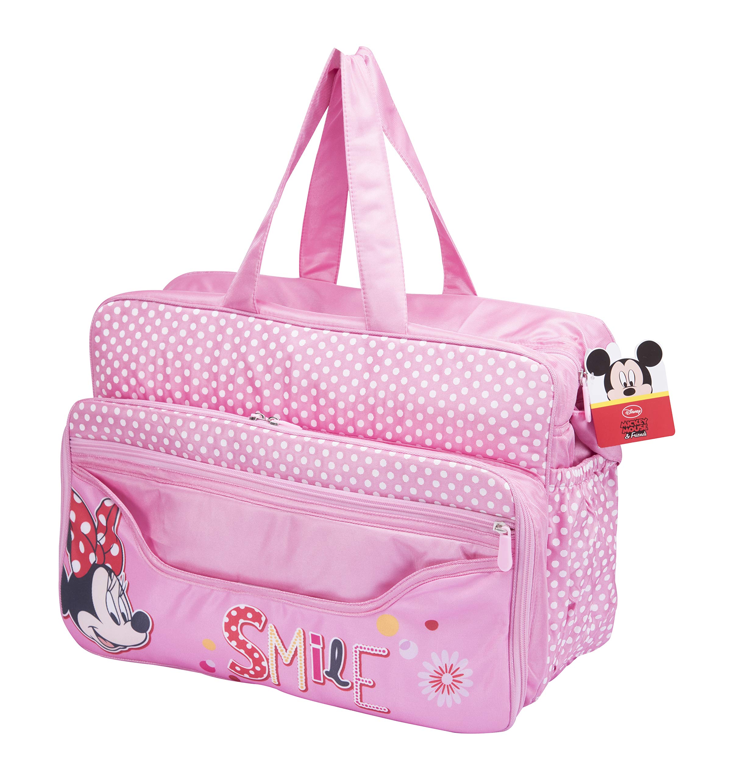 By Kudos Multi-Pocket Waterproof Diaper Bag (Pink)