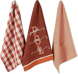 Pumpkin-themed Fall Kitchen Towels perfect for seasonal kitchens – featured in affordable fall decor ideas