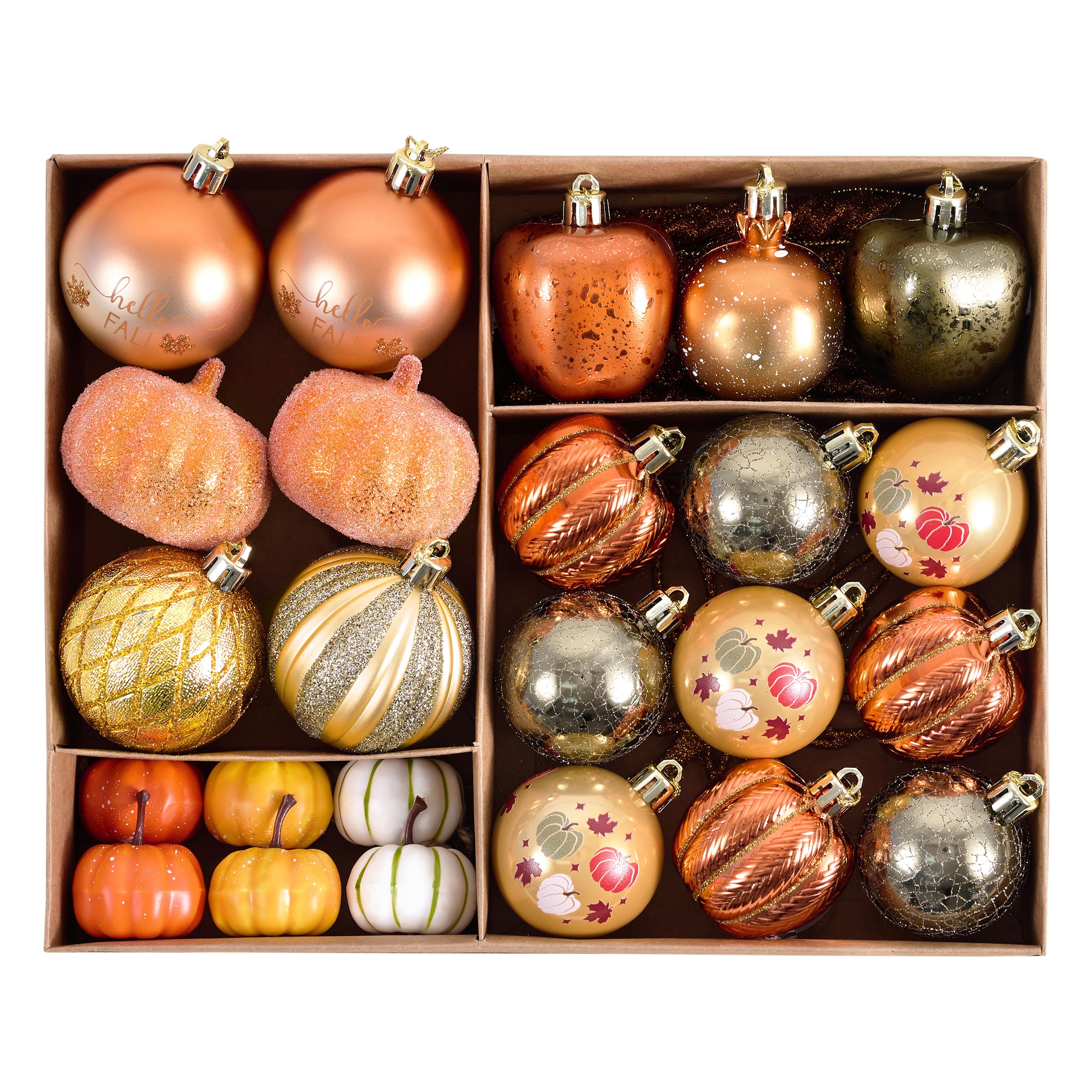 Adornos de otoño para árbol de diseño premium DecorbyHannah DBH2026-310 y elegancia rústica