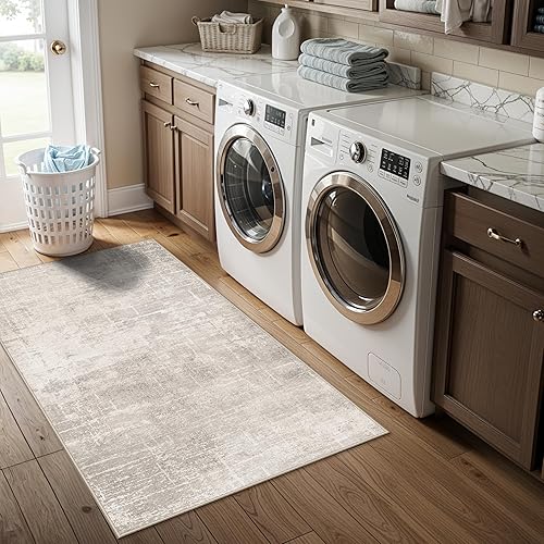 Miniatura 767 de Alfombra lavable para pasillo y de cocina, alfombra de entrada, vintage, suave para el suelo, alfombra antideslizante para interiores, para baño