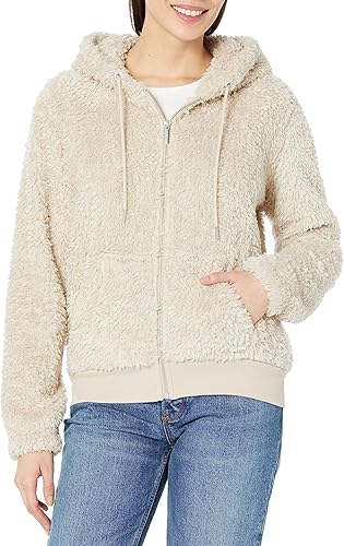 Andrew Marc Chaqueta con capucha y cremallera completa para mujer