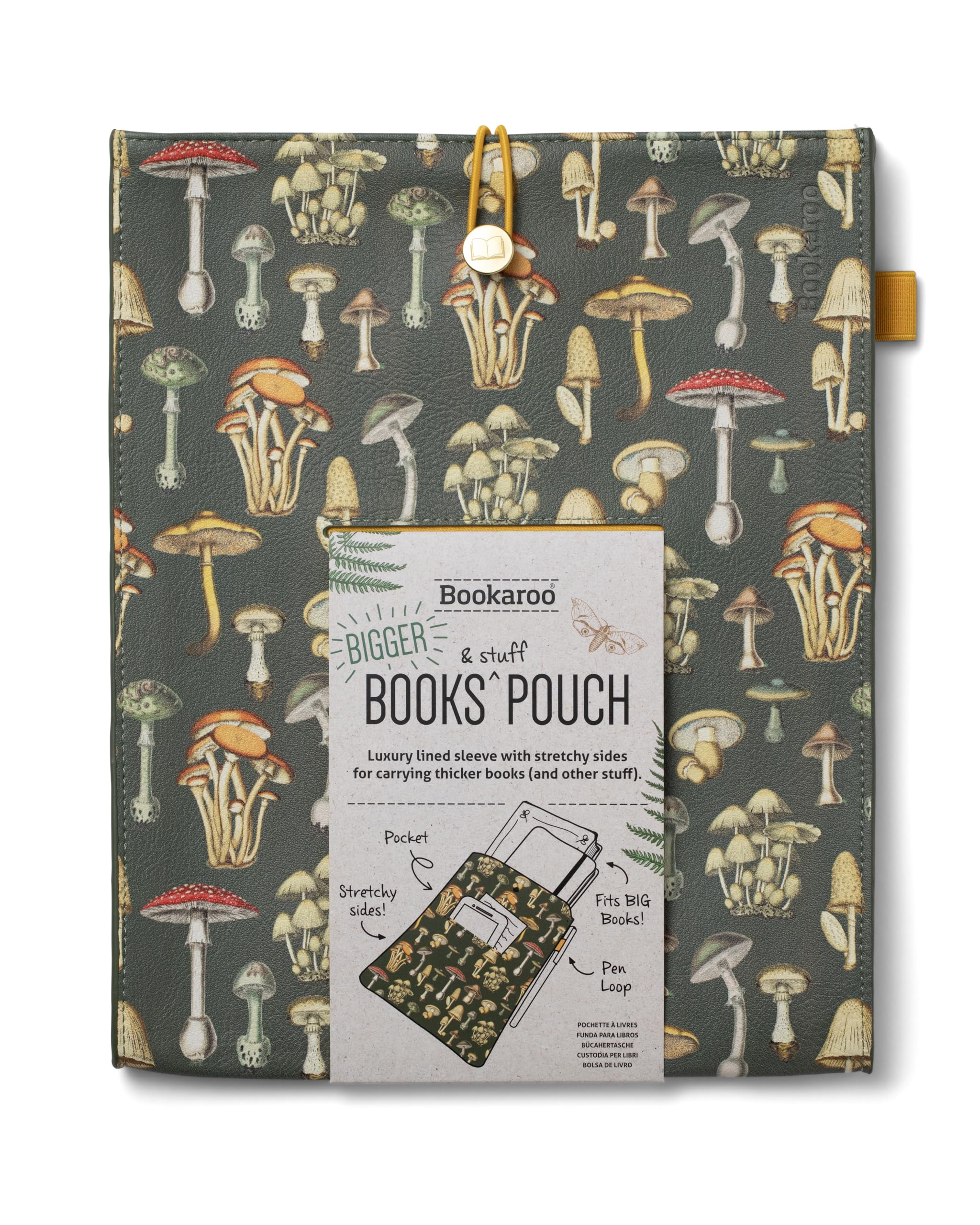 Bookaroo Books  Stuff Pouch  Botanical Mushroom 5035393214012
