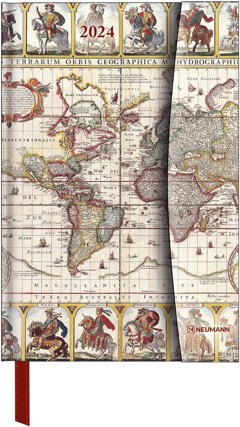 Antique Maps 2024 Diary Book Calendar Pocket Calendar 10 x 15: Magneto Diary