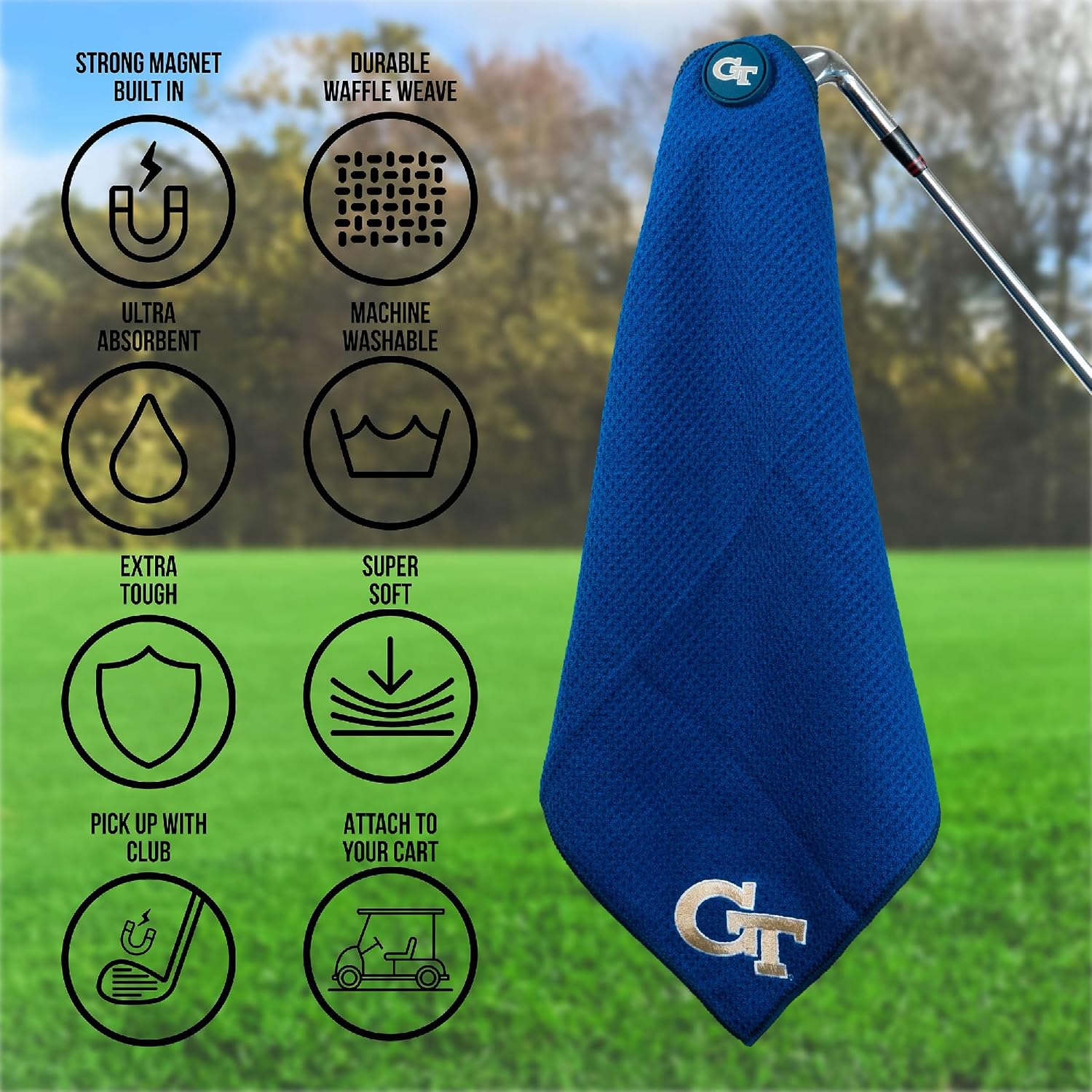 Team Golf / Parrot Paddles NCAA Georgia Tech Magnetic Microfiber Towel