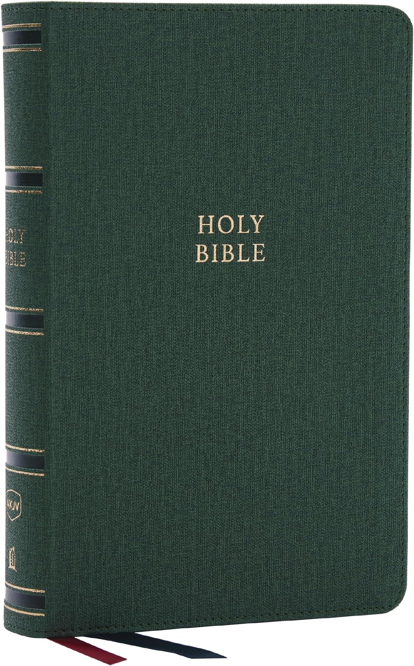 NKJV, Single-Column Reference Bible, Verse-by-verse, Green Leathersoft, Red Letter, Comfort Print (Thumb Indexed)