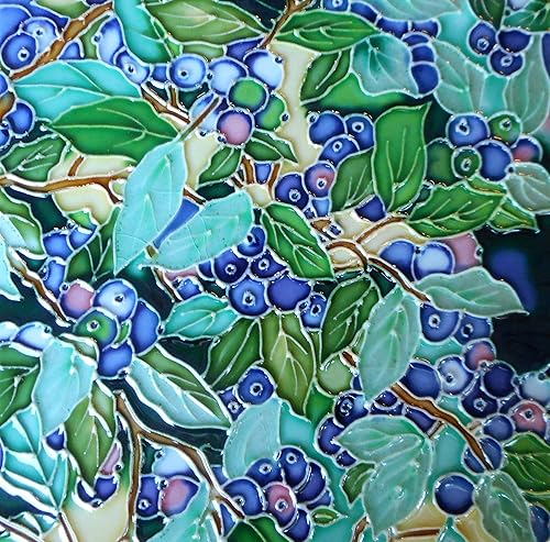 AZUARANOS PINTADOS A MANO DE CERÁMICA ARÁMICA ARÁMICA ARÁMICA 8X8 PULGADAS CON CABALLETE DE