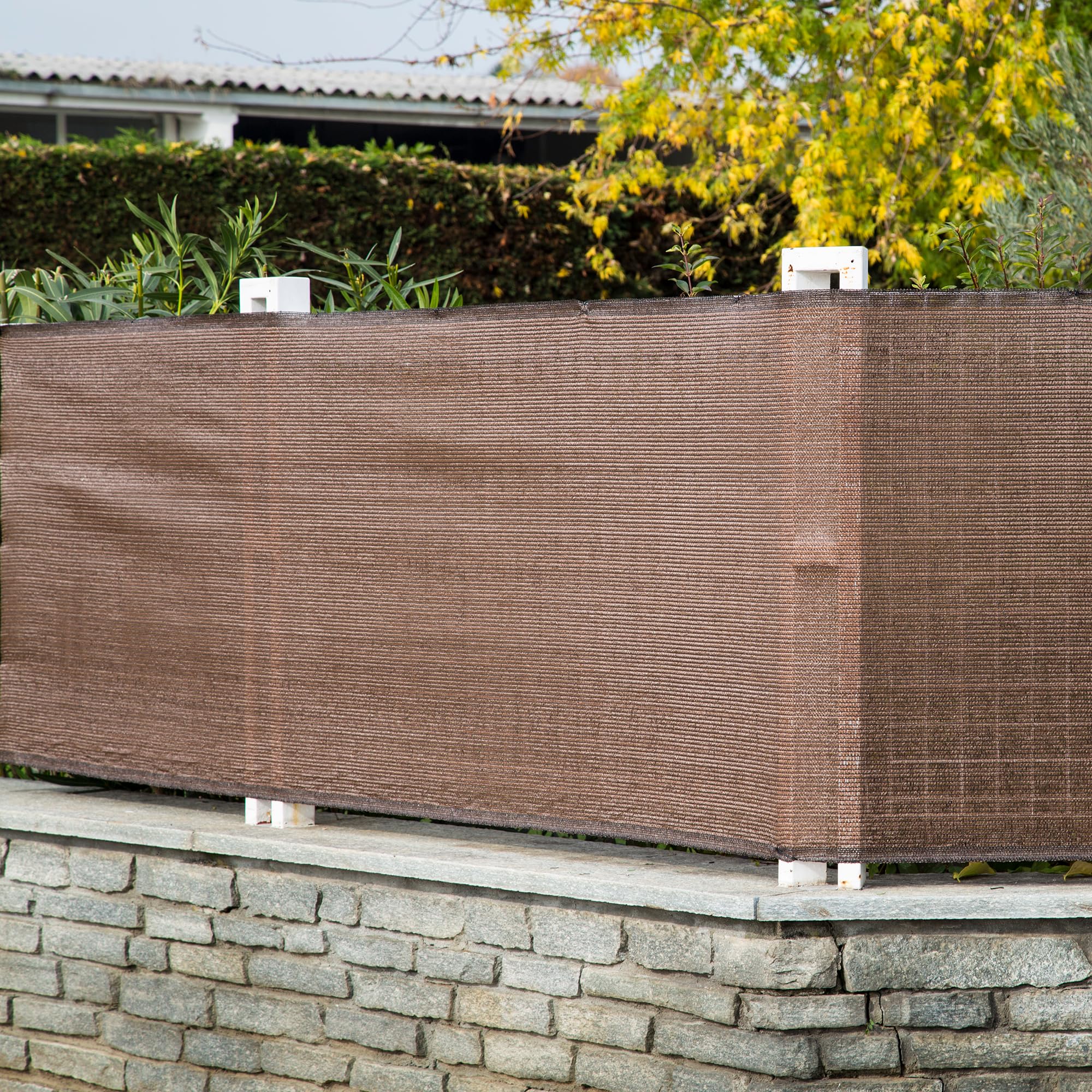TENAX Soleado, schermatura, Rete Tessuta, schermante, frangivista, Marrone, 1,00 x 5 m