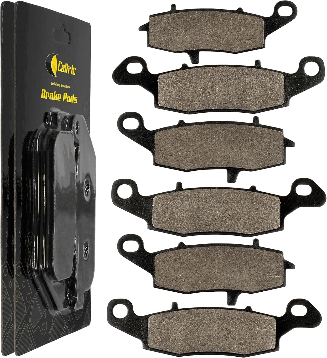 Caltric Front Rear Brake Pads Compatible with Kawasaki Vn900 Vn 900 Vulcan 900 Classic Lt 2006-2010 Front Rear Pads