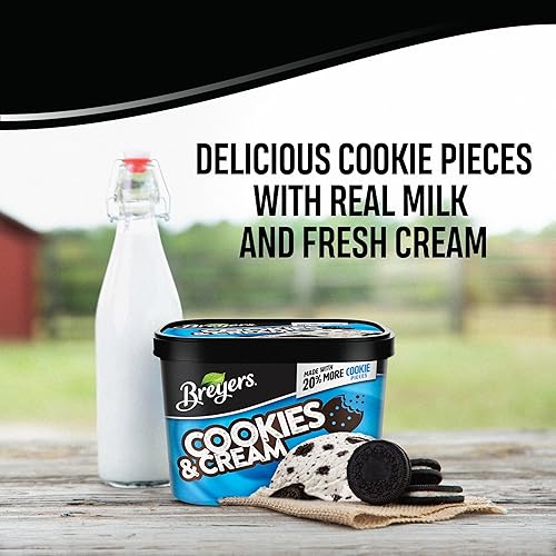 Miniatura 6 de Breyers Postre lácteos congelados para un delicioso premio congelado hecho con leche y crema 100% grado A, 48 onzas