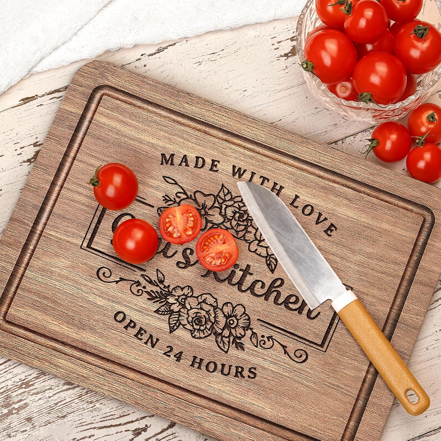 Gifts for Gigi, Gigi Birthday Gifts- Wood Walnut Cutting Board for Kitchen, Gift for GIgi from Grandkids Mother's Day, Gigi's Kitchen Cutting Board - Image 7