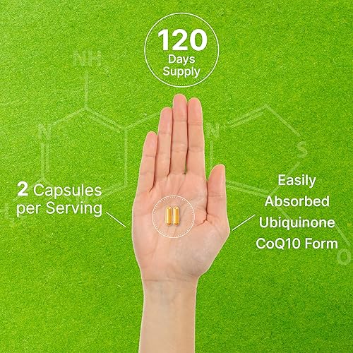 Miniatura 5 de DEAL SUPPLEMENT CoQ10 100mg con Omega 3 100 mg, 240 cápsulas | Fórmula de coenzima Q10 biodisponible | Apoya la salud del corazón, la energía y el