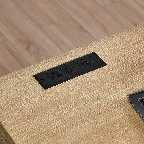 Miniatura 9 de 59 Inch Bar Table, Dining Table, Sofa Table with Power Outlet, 3 Upholstered Stools, 4 Bar Table and Chair Set for Living Room, Dining Room, Kitchen